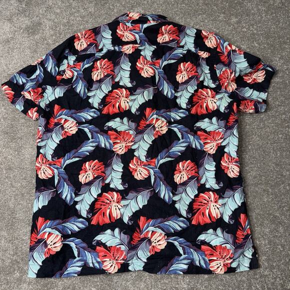 J.CREW Linen Hawaiian Collar Floral Retro Short sleeve Button Shirt Men's Size M - Picture 7 of 7